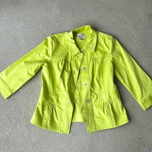 Christopher & Banks M sized lime green jacket
